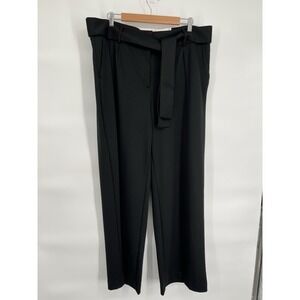 NWT Women's Liz Claiborne 4-way Stretch Pants Black with Belt Size 18 Org $54